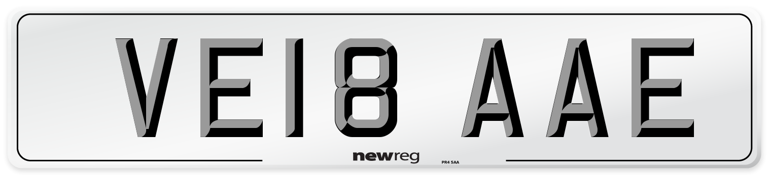 VE18 AAE Number Plate from New Reg